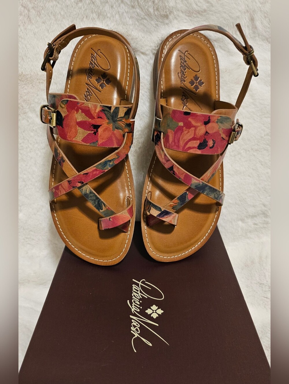 PATRICIA NASH •	Leather Fidella Sandals Size